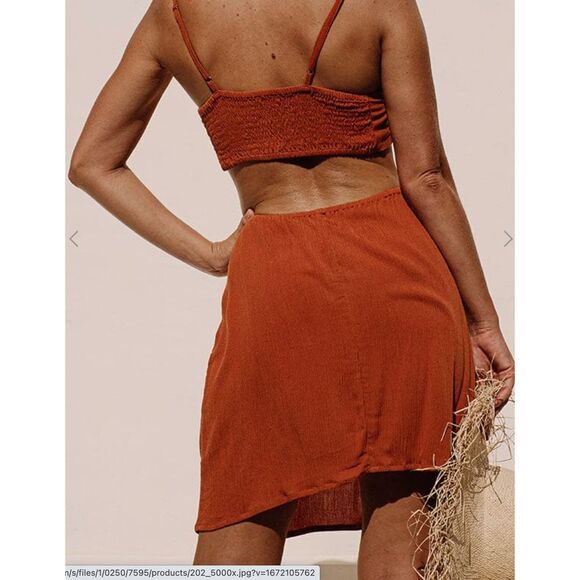 Rust Orange Mini Dress - Picture 7 of 8